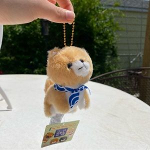 Amuse Collection Shiba Inu gold keychain